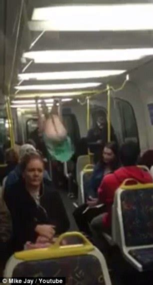 dick flash in train